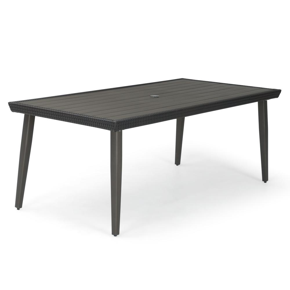 Portofino® Casual Aluminum Slat Dining Table - Espresso